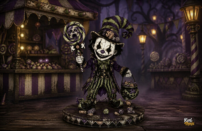 Candy Grin Goblin Gothic Halloween Clown Statue (1) (1) Second Life