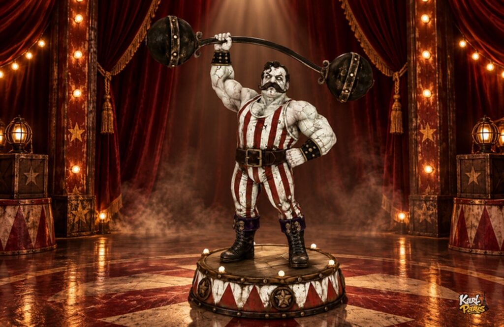 Circus Strongman Statue 2000x1300 Second Life