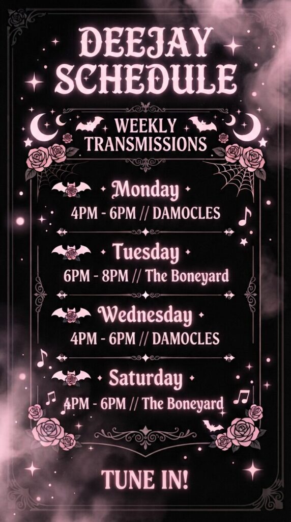 Deejay Schedule Second Life