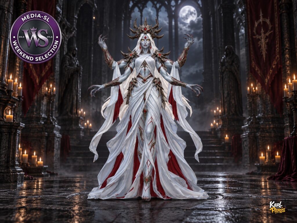 Karlparis Crimson Oracle Of The Abyss Four Armed Gothic Halloween Statue Second Life