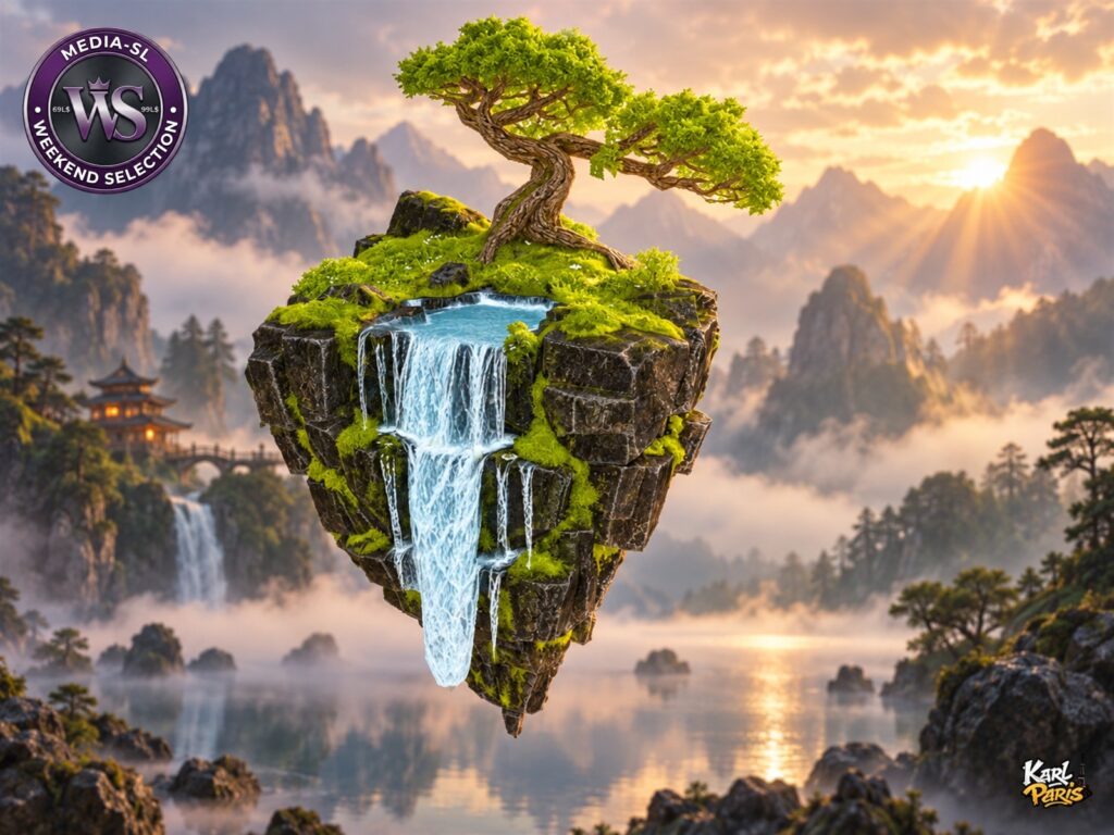 Karlparis Floating Bonsai Falls Enchanted Island Waterfall Decor Second Life