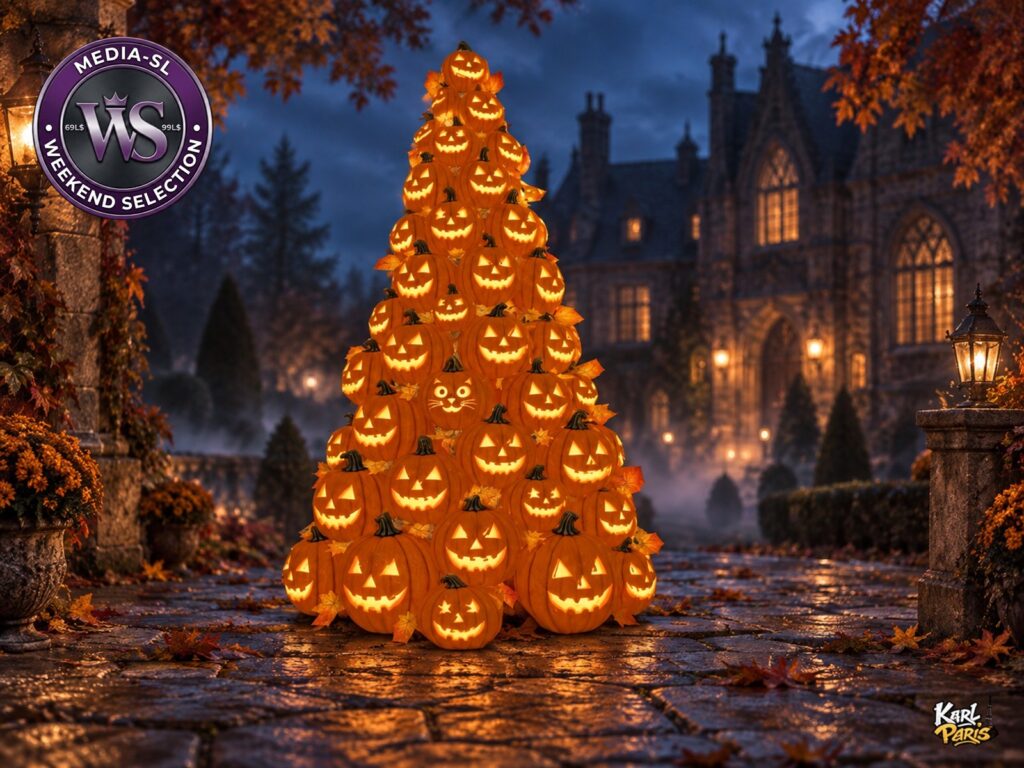 Karlparis Pumpkin Lantern Tower Halloween Jack O Lantern Decor Second Life