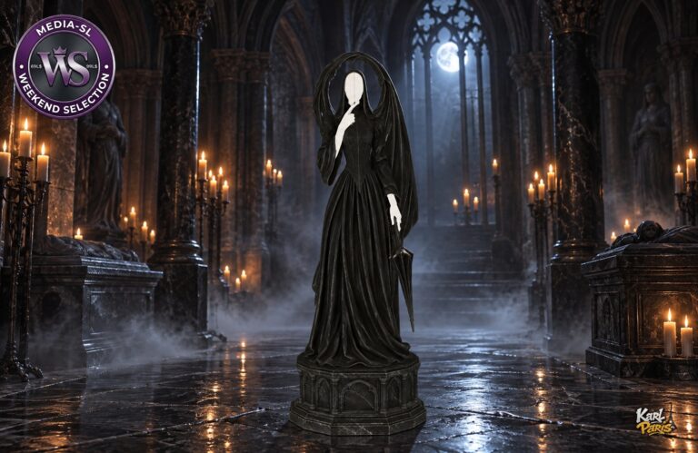 Karlparis The Veiled Silence Gothic Hooded Statue Second Life