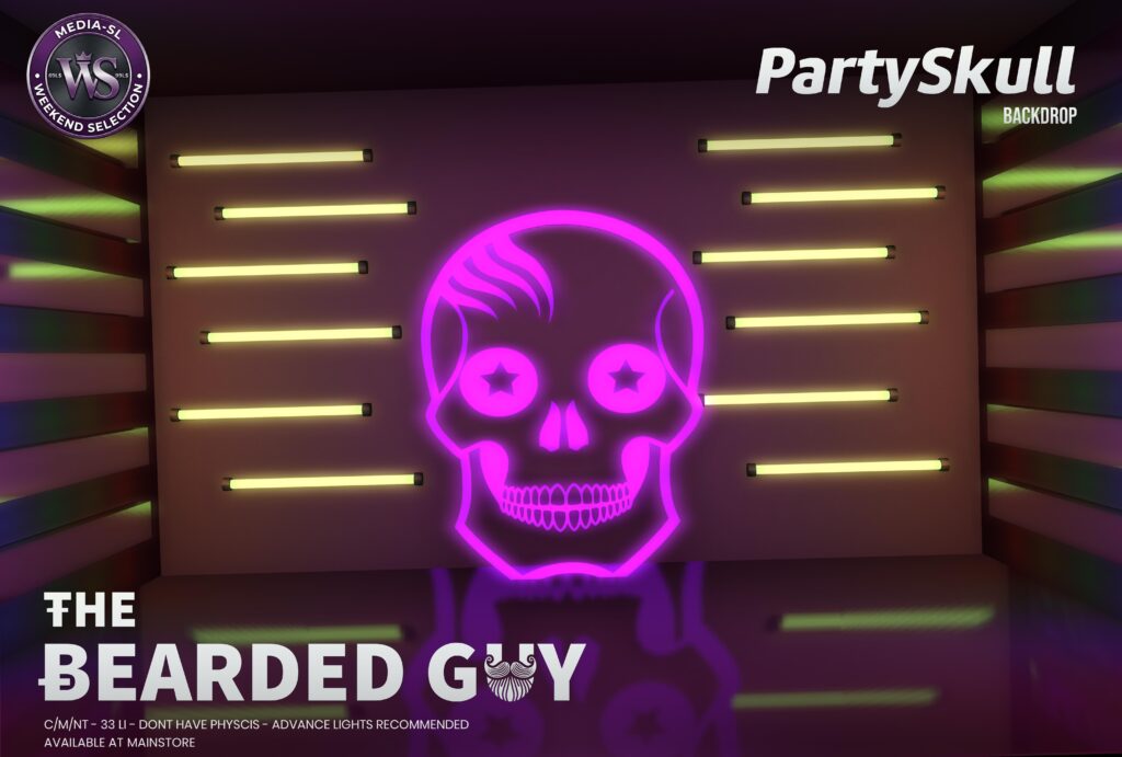 Party Skull Backdrop The Bearded Guy Media Sl Ws Second Life