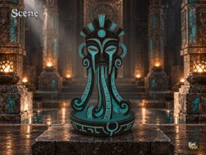 Karlparis Ancient Tears Of Turquoise Carved Mask Decorative Sculpture Second Life