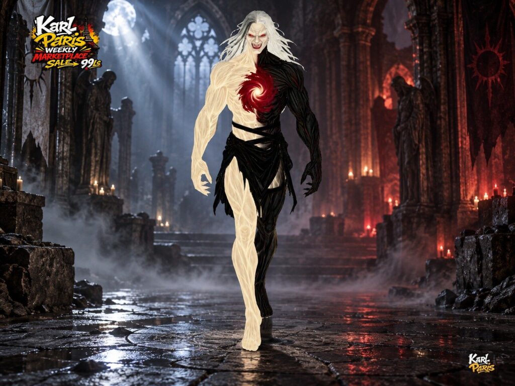 Karlparis Avatar Of Duality Light And Shadow Dark Fantasy Statue Second Life