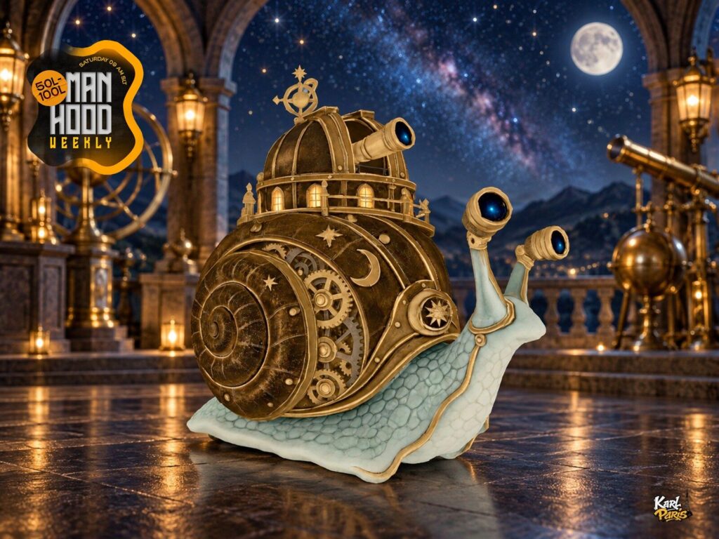 Karlparis Celestial Clockwork Snail Steampunk Observatory Decorative Sculpture Second Life