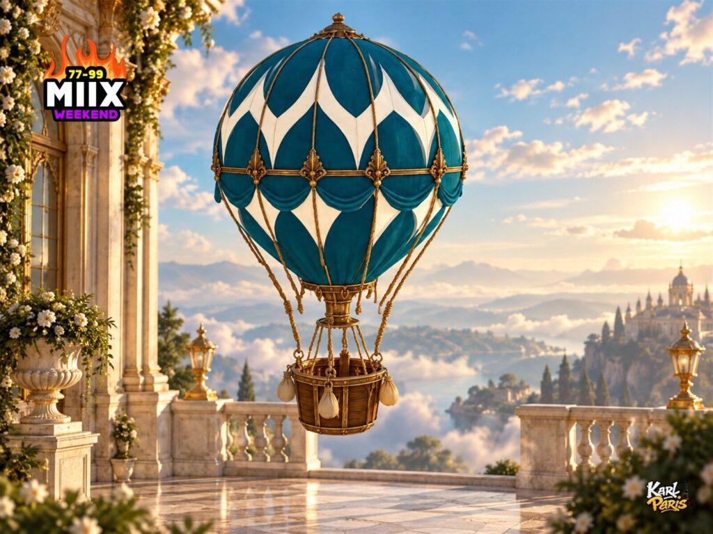 Karlparis Gilded Azure Airship Ornate Fantasy Hot Air Balloon Decor Second Life