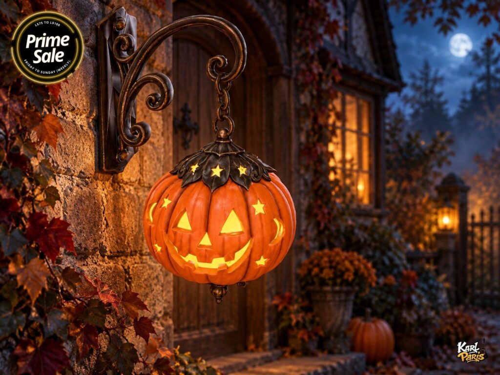 Karlparis Hanging Jack O Lantern Halloween Pumpkin Wall Lantern Decor Second Life