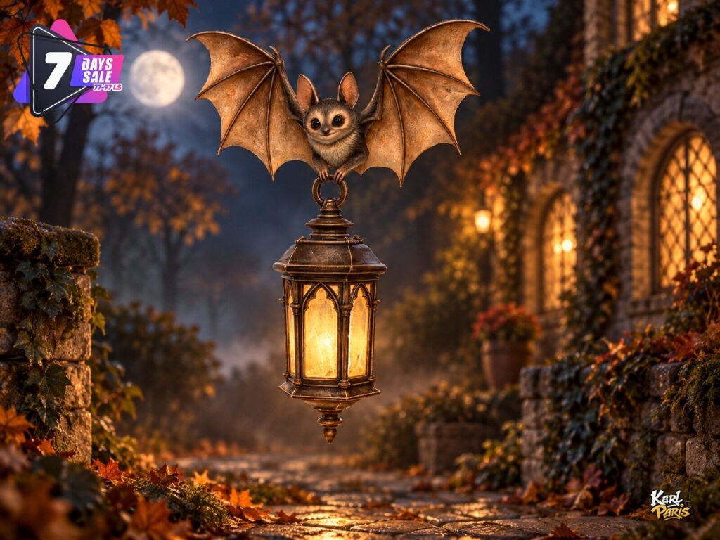 Karlparis Lanternwing Charming Bat And Gothic Lantern Fantasy Decor Second Life