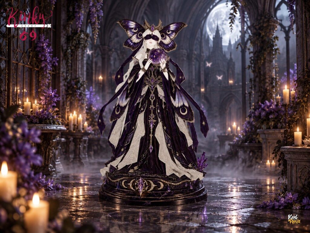 Karlparis Lunar Moth Oracle Gothic Fantasy Statue Second Life