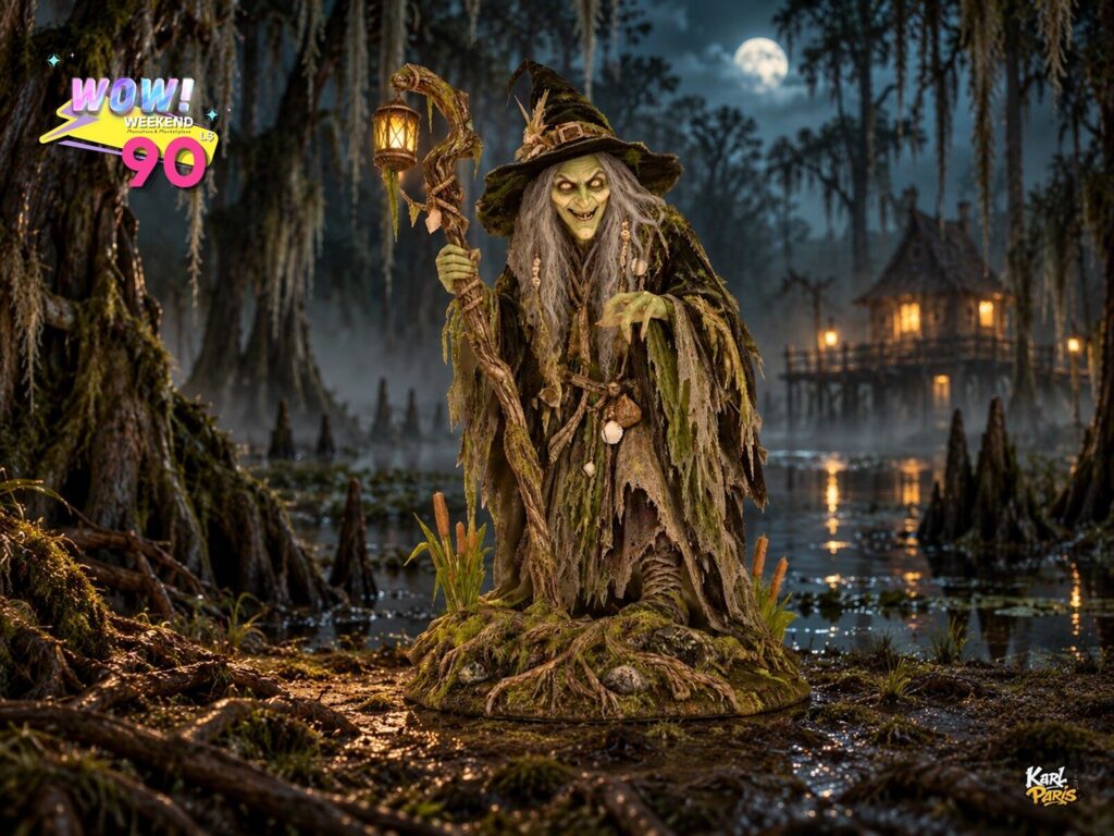 Karlparis Mosslight Swamp Witch Lantern Hag Gothic Halloween Decorative Statue Second Life