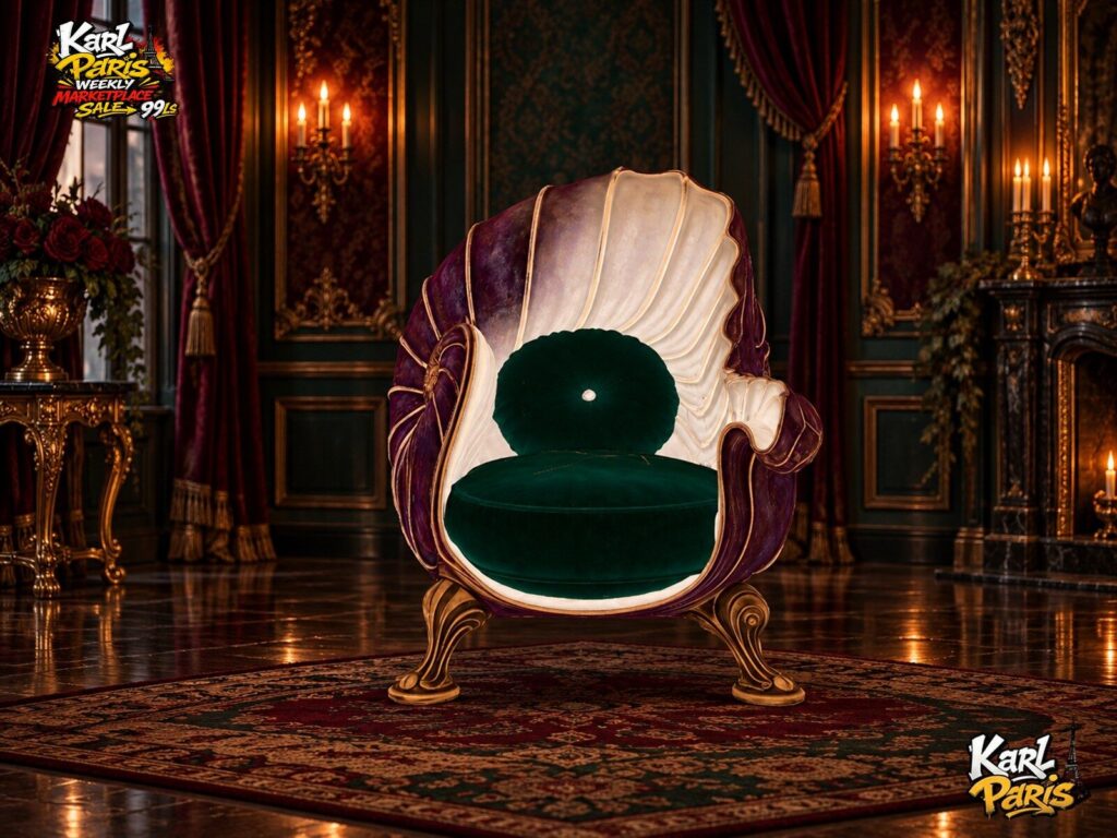 Karlparis Nautilus Velvet Chair First Second Life
