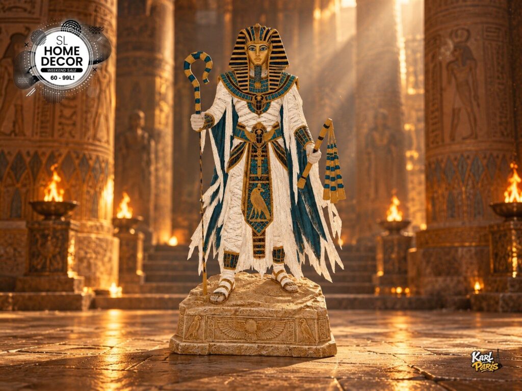 Karlparis Pharaohs Eternal Guard Egyptian Mummy Guardian Decorative Statue Second Life
