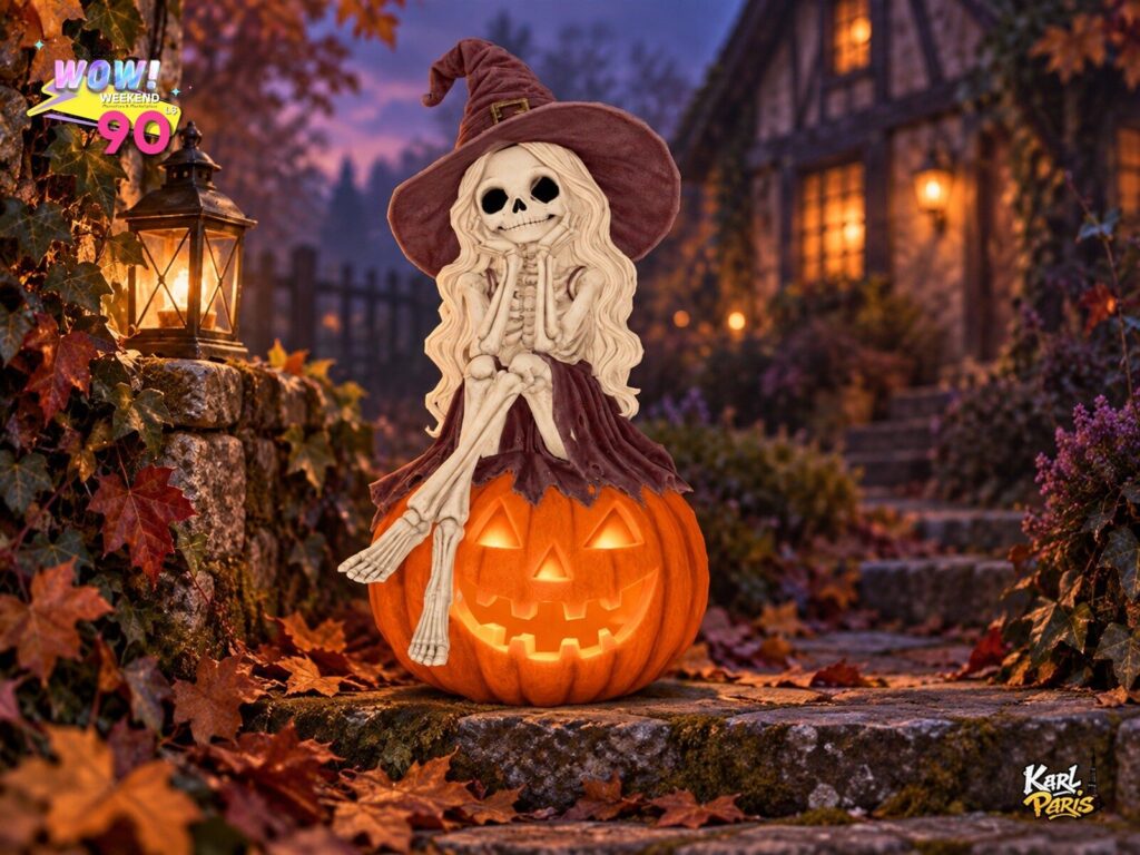 Karlparis Pumpkin Witchling Halloween Skeleton Witch Pumpkin Decor Second Life