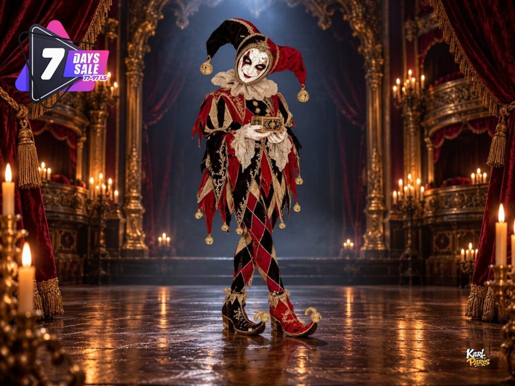 Karlparis The Gilded Jesters Secret Gothic Harlequin Halloween Statue Second Life