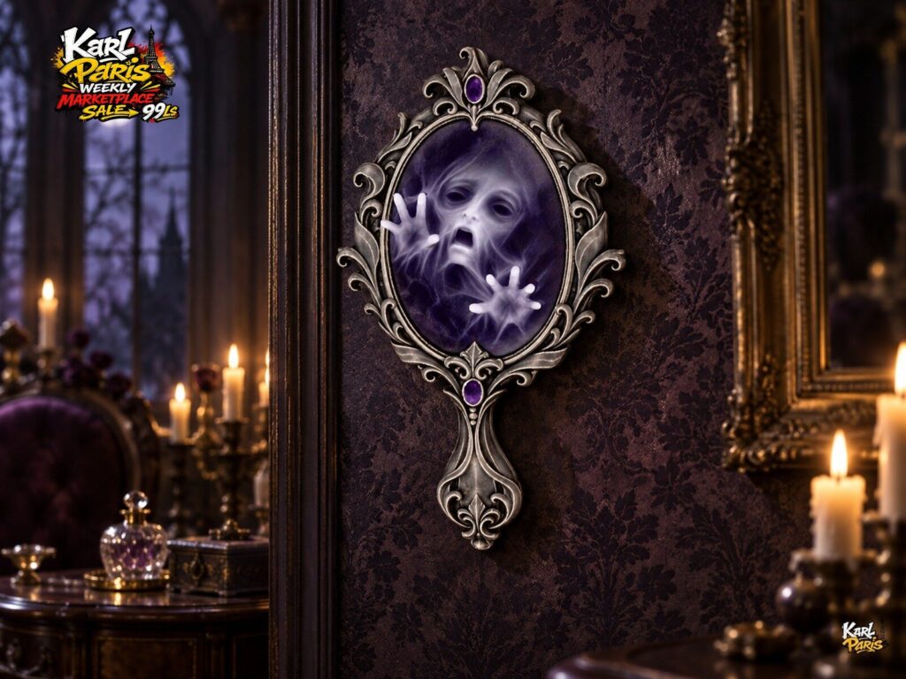Karlparis The Haunted Looking Glass Ghost Mirror Halloween Decor Second Life