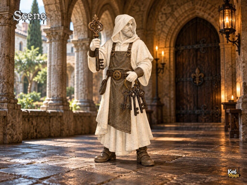 Karlparis The Keywarden Of Saint Aurelian Medieval Guardian Decorative Statue Second Life