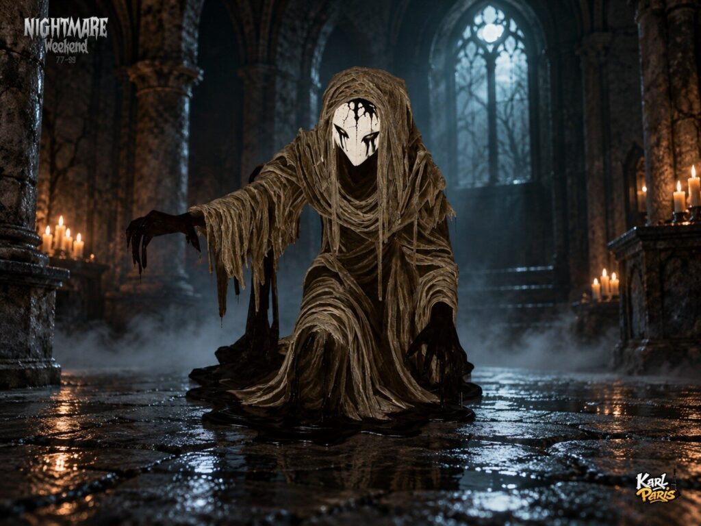 Karlparis The Tar Wraith Gothic Masked Horror Statue Second Life