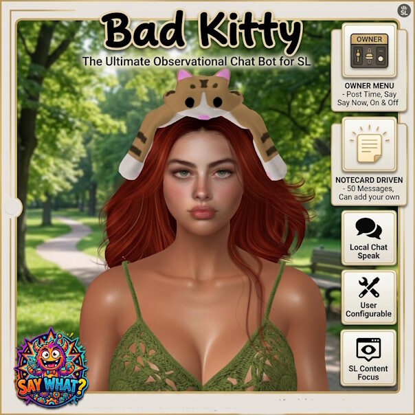 Say What Bad Kitty Ad Second Life